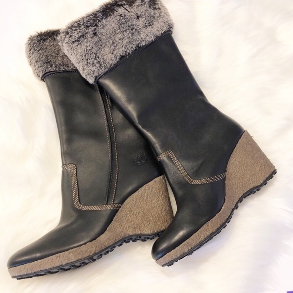 timberland boots with wedge heels